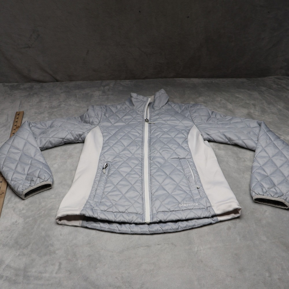 Marmot Jacket Womens Small Gray Insulated Light Pack Quilted Puffer Hybrid Hike